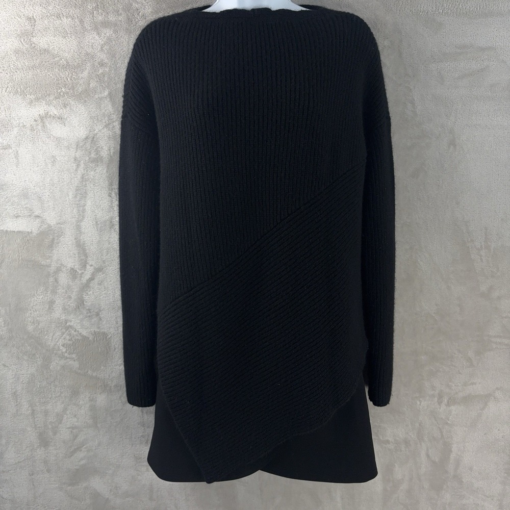 Brochu Walker Sweater Womens‎ Size Small Black Asymmetrical Hem Knit Pullover